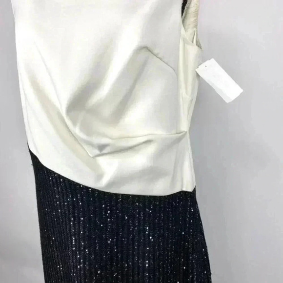 St. John, Beige-black sequin Wool Midi Dress, 12 - Picture 3 of 7